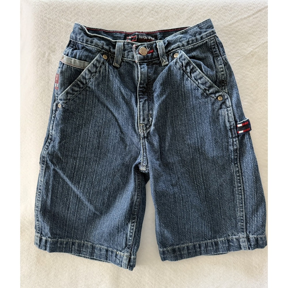 Vintage  Bugle Boy Blue Denim Cargo Carpenter  Style 90's Boys Size 10R